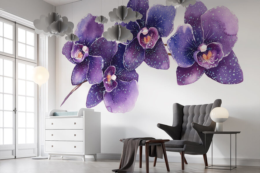 Gruppo di fiori viola