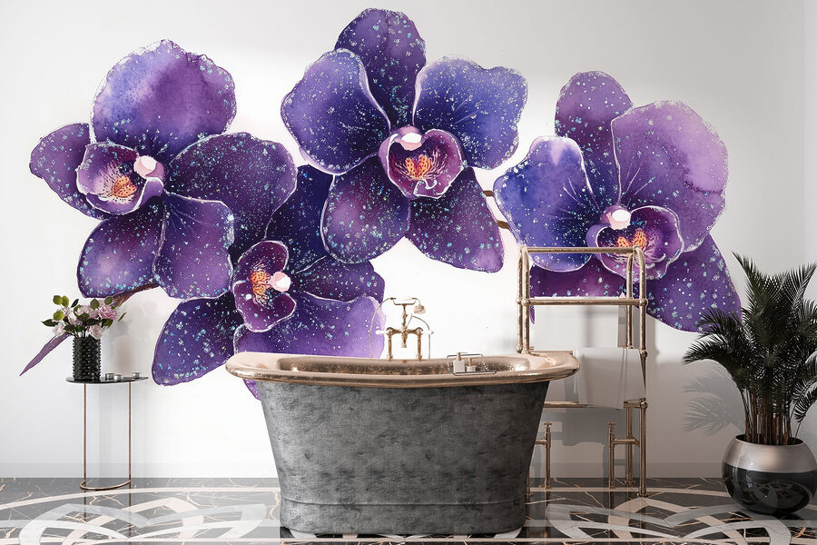 Gruppo di fiori viola