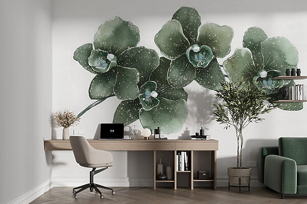Tre eleganti orchidee in armonia Tre eleganti orchidee in armonia