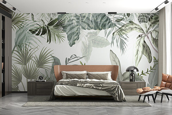 Carta da parati Carta da parati Il tranquillo arazzo verde della natura si dispiega (COD: w08822)