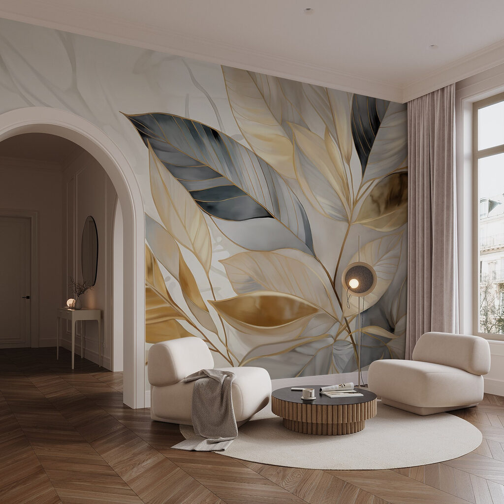 Elegant leaves on a soft background Elegant leaves on a soft background