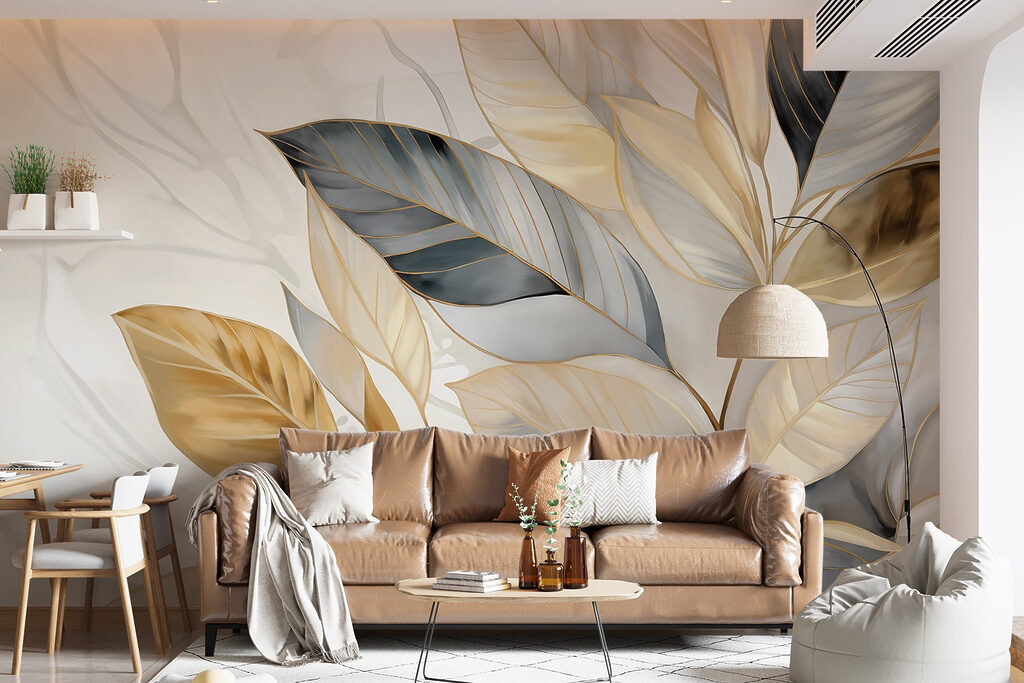 Elegant leaves on a soft background Elegant leaves on a soft background