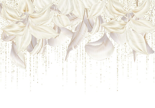 Foglie delicate con texture sottili Foglie delicate con texture sottili