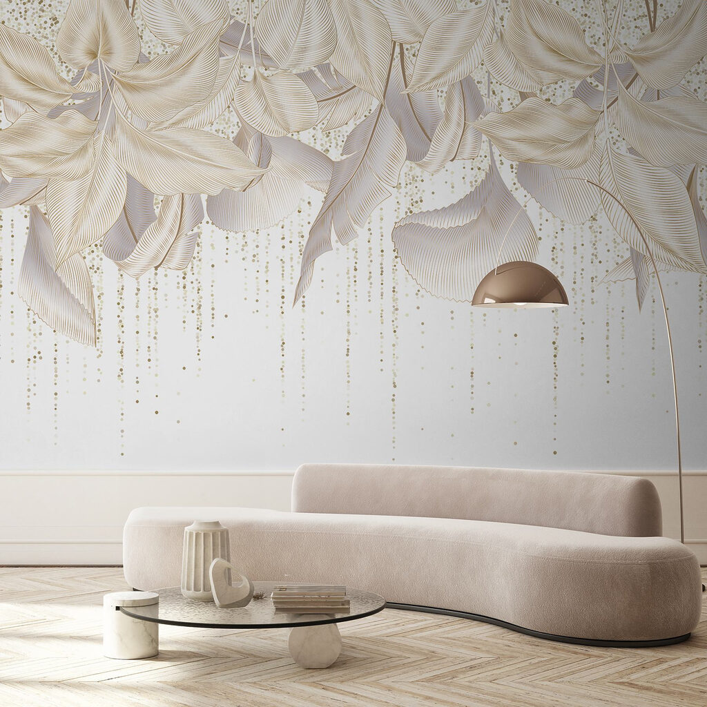 Delicate leaves with subtle textures