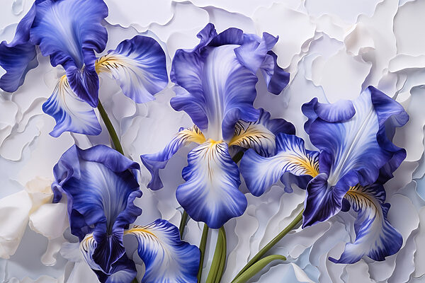 Gruppo di fiori bianchi e viola Gruppo di fiori bianchi e viola