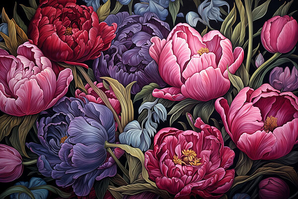 Vibrant blooms in striking colors