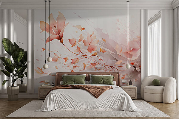 Pittura di fiori e foglie Pittura di fiori e foglie