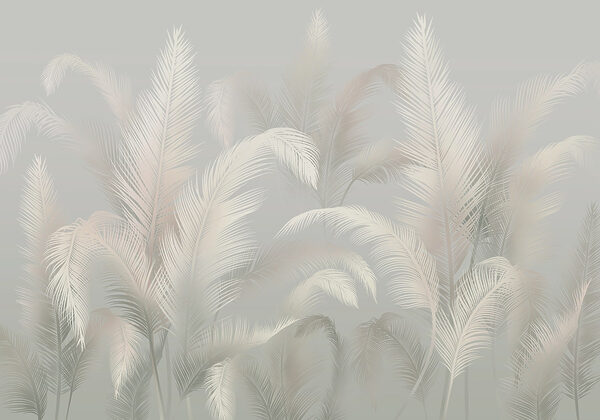 Wall murals Group of white feathers Wall murals Group of white feathers