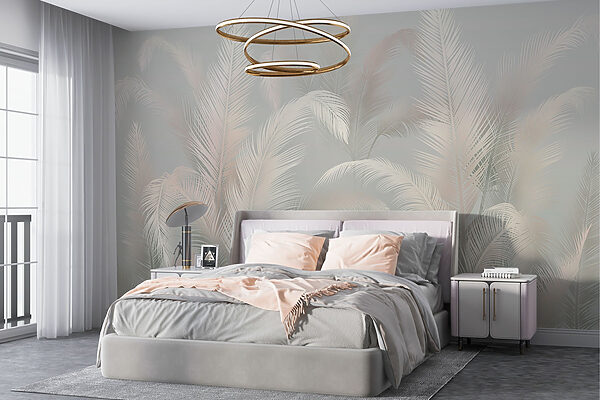 Wall murals Group of white feathers Wall murals Group of white feathers