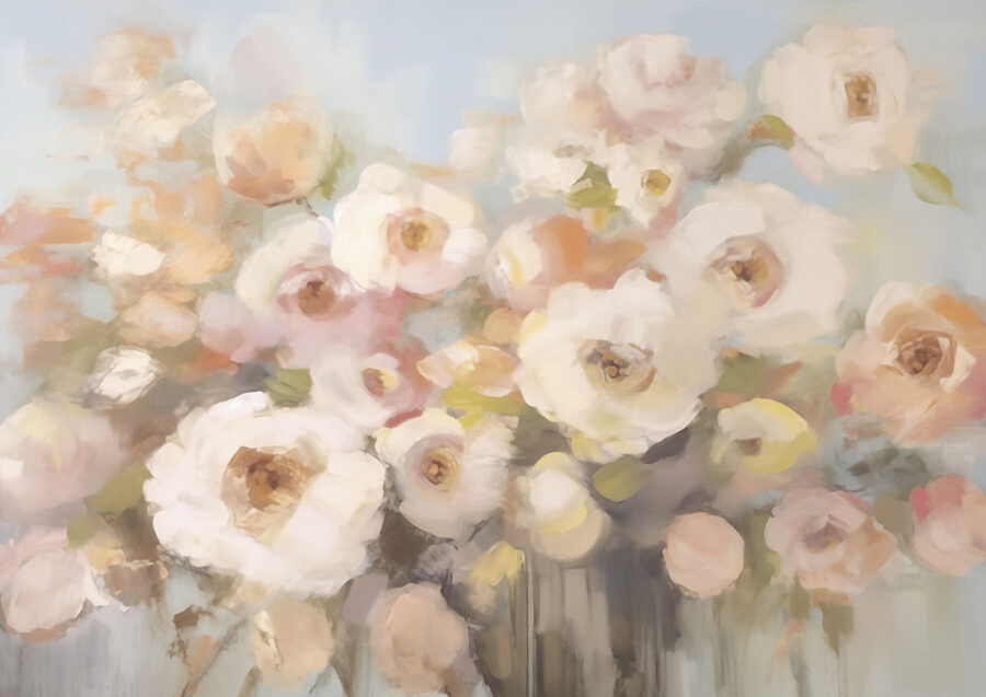 Pittura di fiori in un vaso Pittura di fiori in un vaso