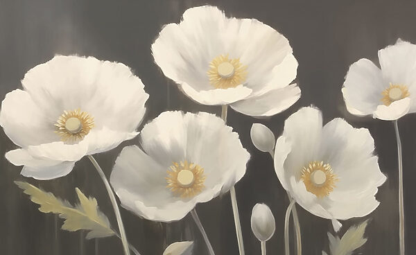 Pittura di fiori bianchi Pittura di fiori bianchi