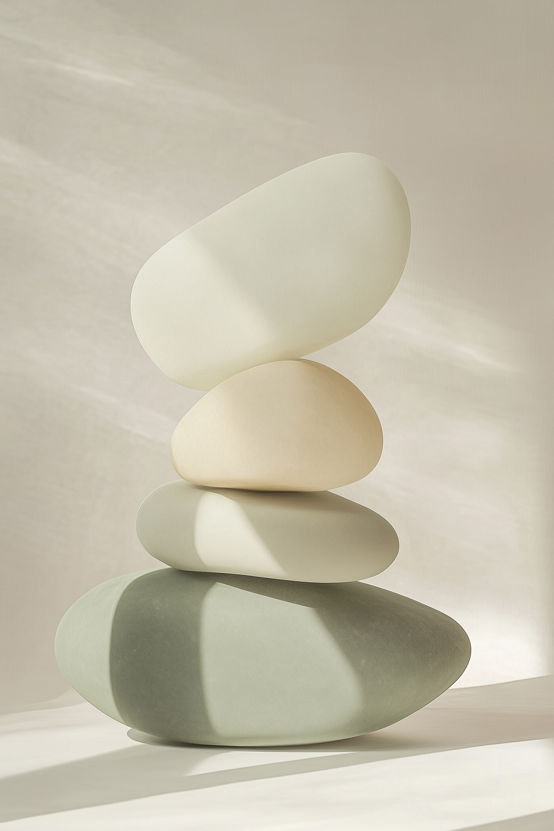 Stack of rocks on a table Stack of rocks on a table