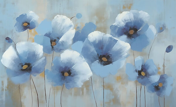 Pittura di fiori blu Pittura di fiori blu