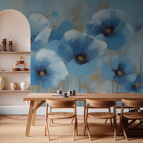 Pittura di fiori blu Pittura di fiori blu