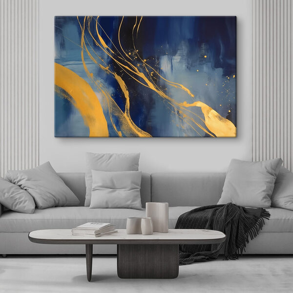 Quadri Dipinto blu e giallo (COD: s43014) Quadri Quadri Dipinto blu e giallo (COD: s43014)