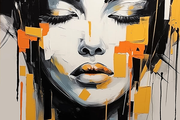 Painting of a woman's face