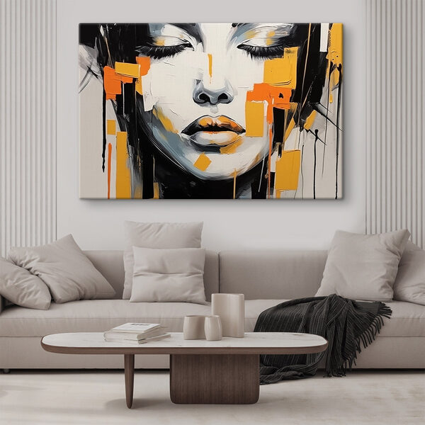 Painting of a woman's face