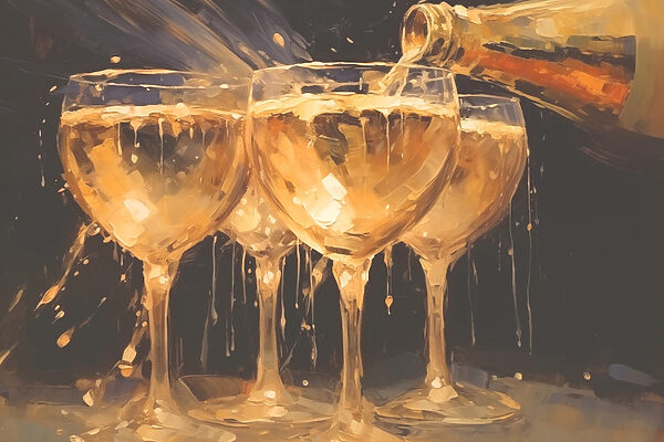 Group of glasses filled with liquid