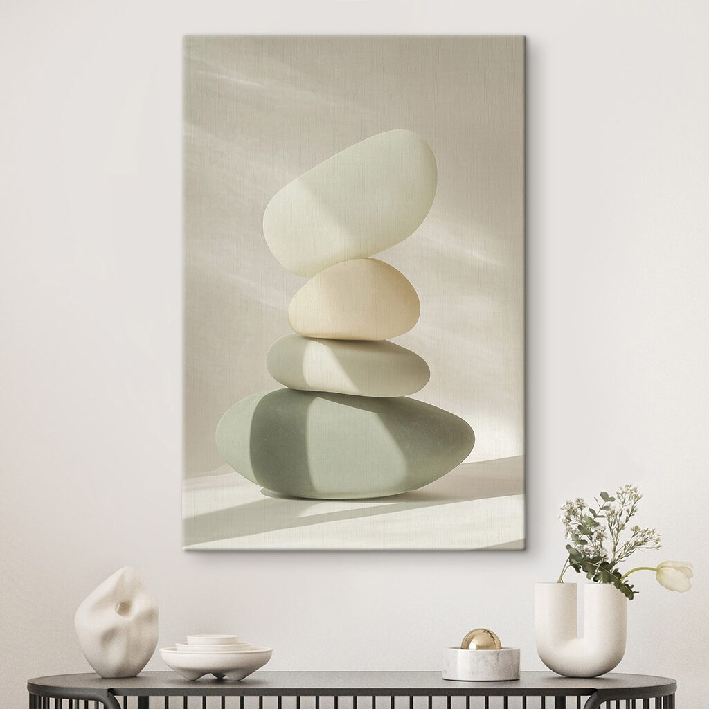 Stack of rocks on a table Stack of rocks on a table