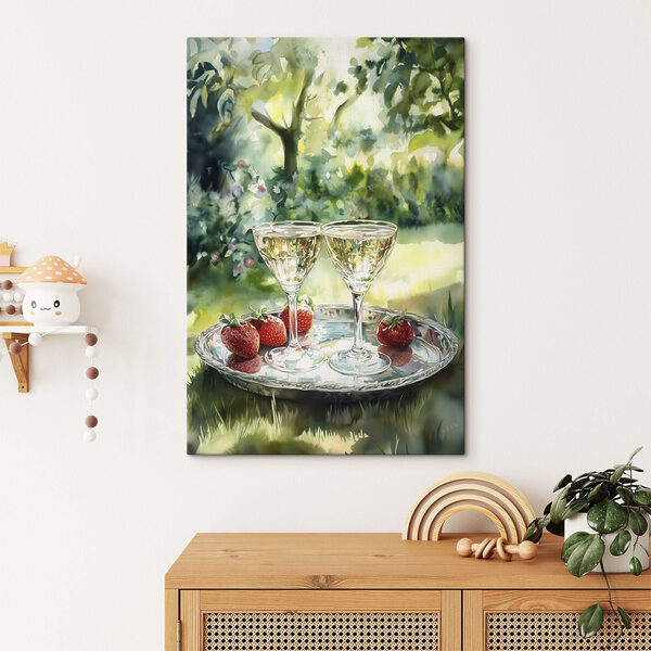 Refreshing afternoon drinks with strawberries Refreshing afternoon drinks with strawberries