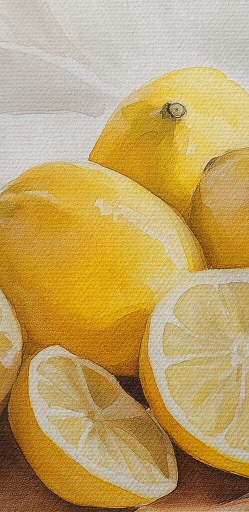 Group of lemons on a cutting board Group of lemons on a cutting board