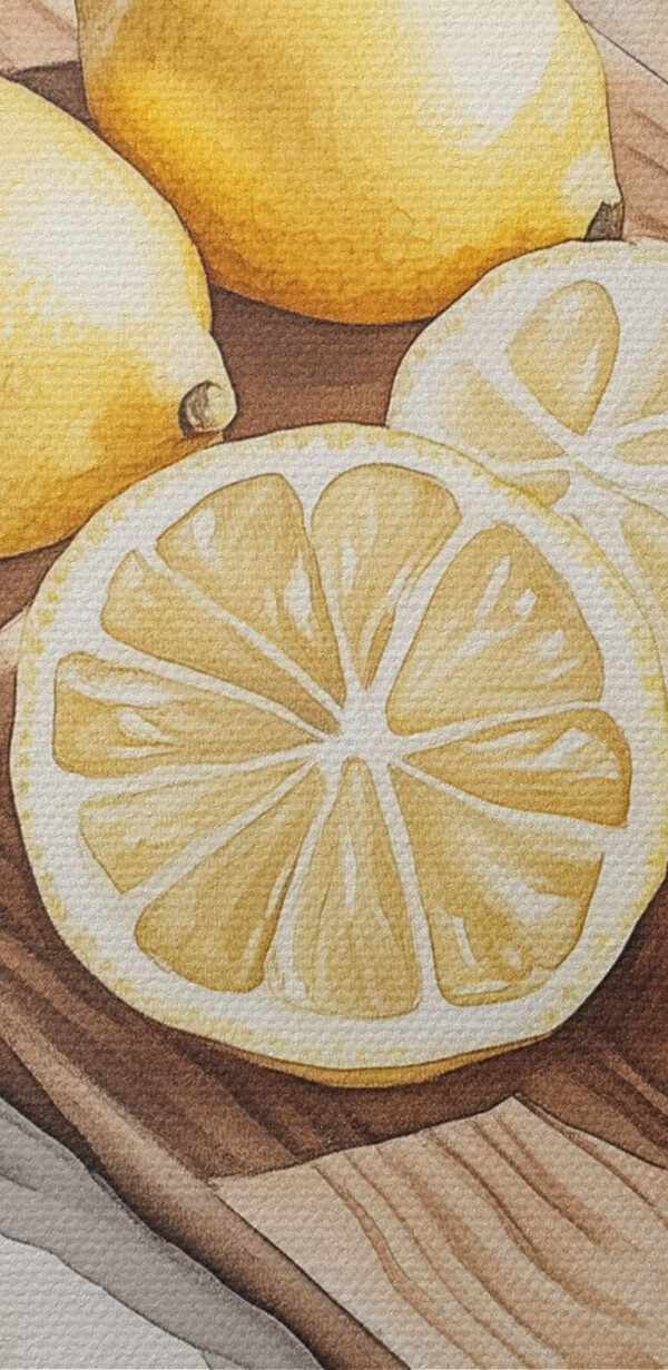 Lemons and slices on a wooden board Lemons and slices on a wooden board