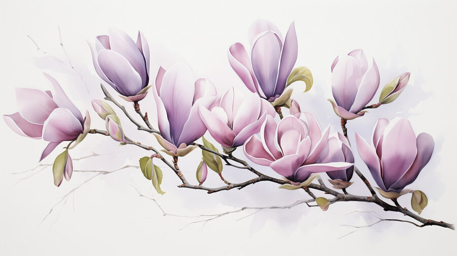 Carta da parati Ramo con fiori viola - immagine 4