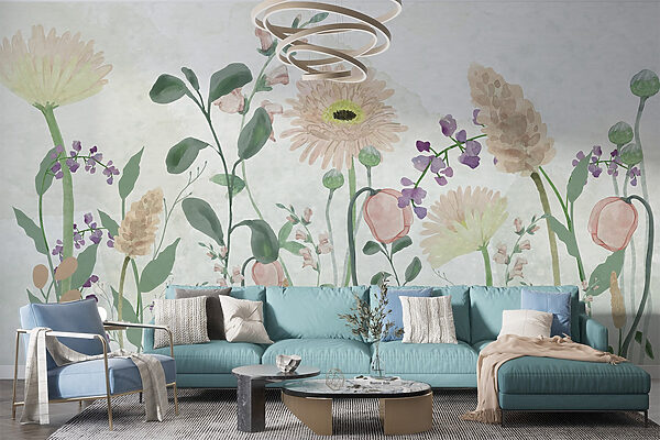 Pittura di fiori e foglie Pittura di fiori e foglie