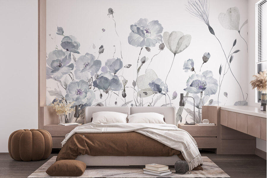 Pittura di fiori su sfondo bianco Pittura di fiori su sfondo bianco