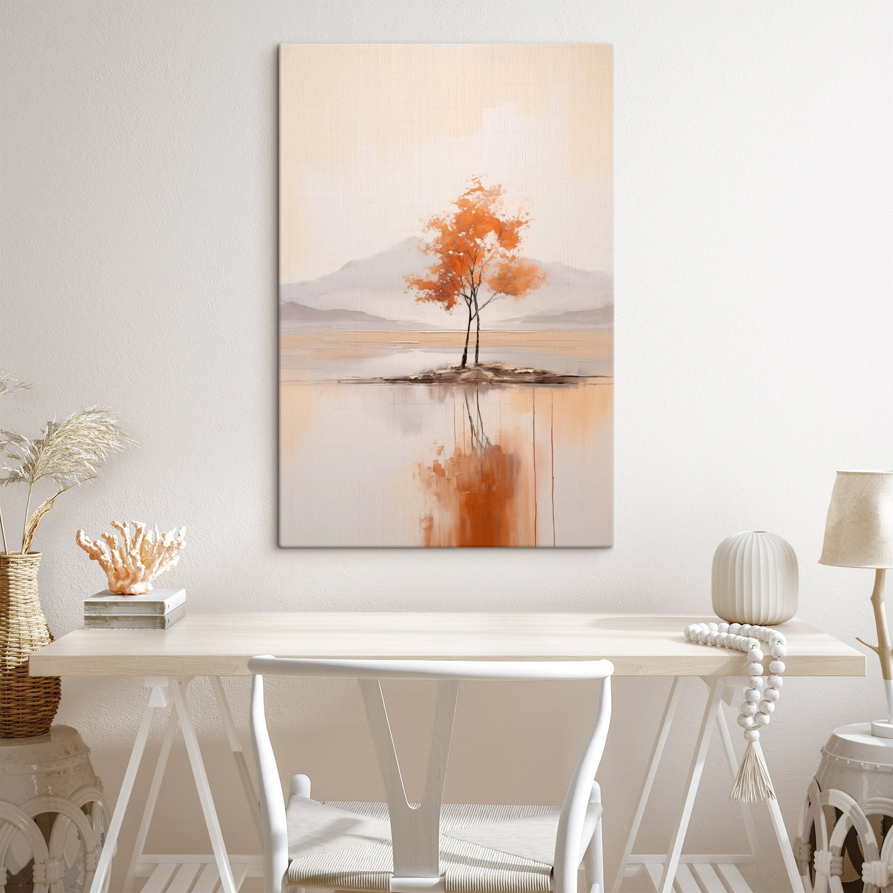 Tree on an island in water Tree on an island in water