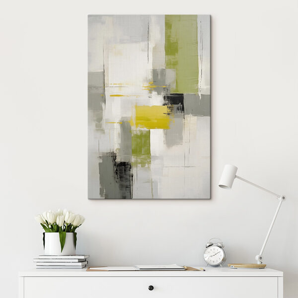 Quadri Dipinto in stile artistico grigio e giallo (COD: s43149) Quadri Quadri Dipinto in stile artistico grigio e giallo (COD: s43149)