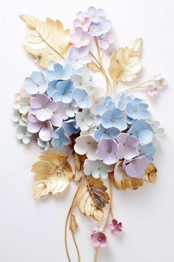 Bunch of flowers and leaves
