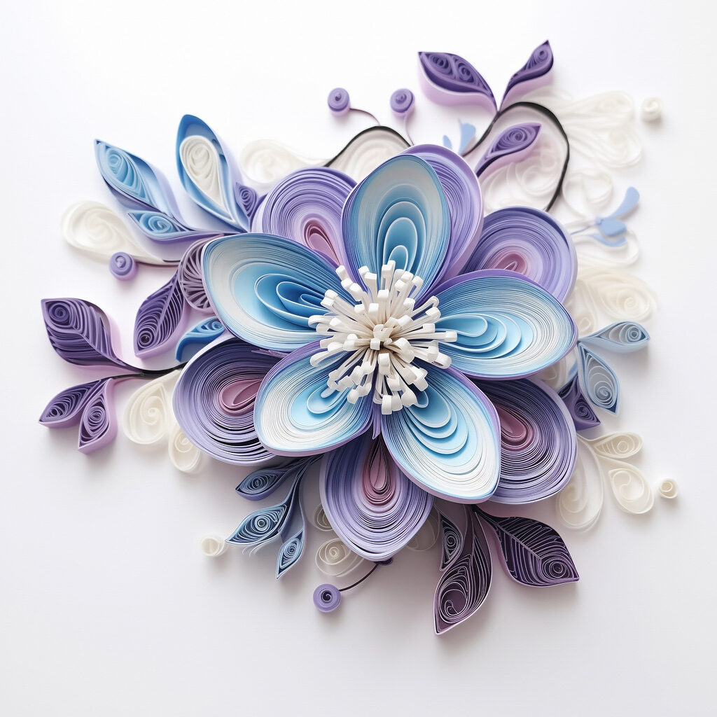 Paper flower made with paper strips Paper flower made with paper strips