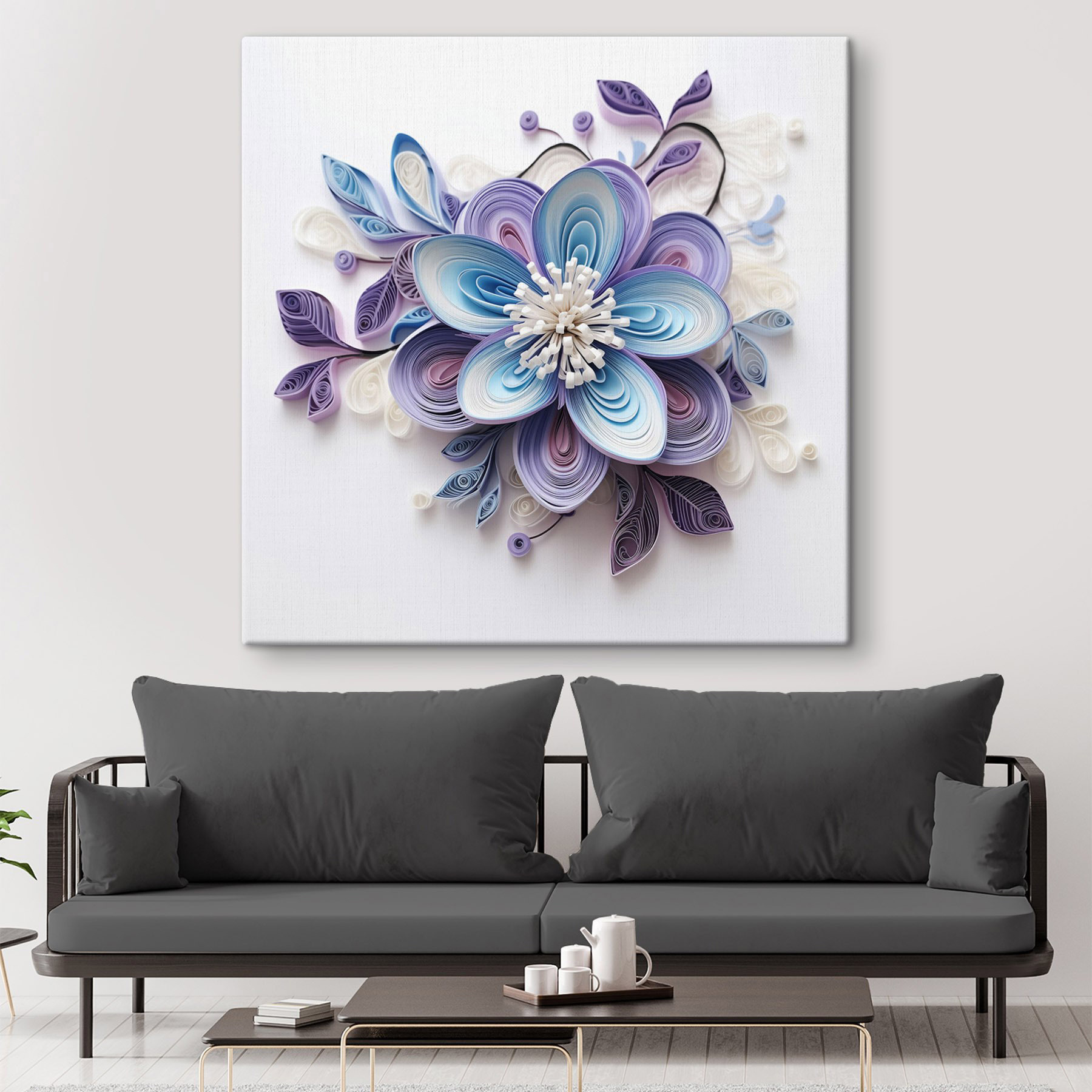 Paper flower made with paper strips Paper flower made with paper strips