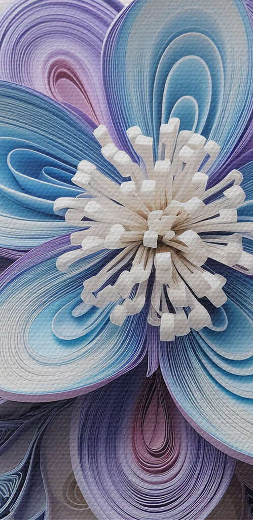 Paper flower made with paper strips Paper flower made with paper strips