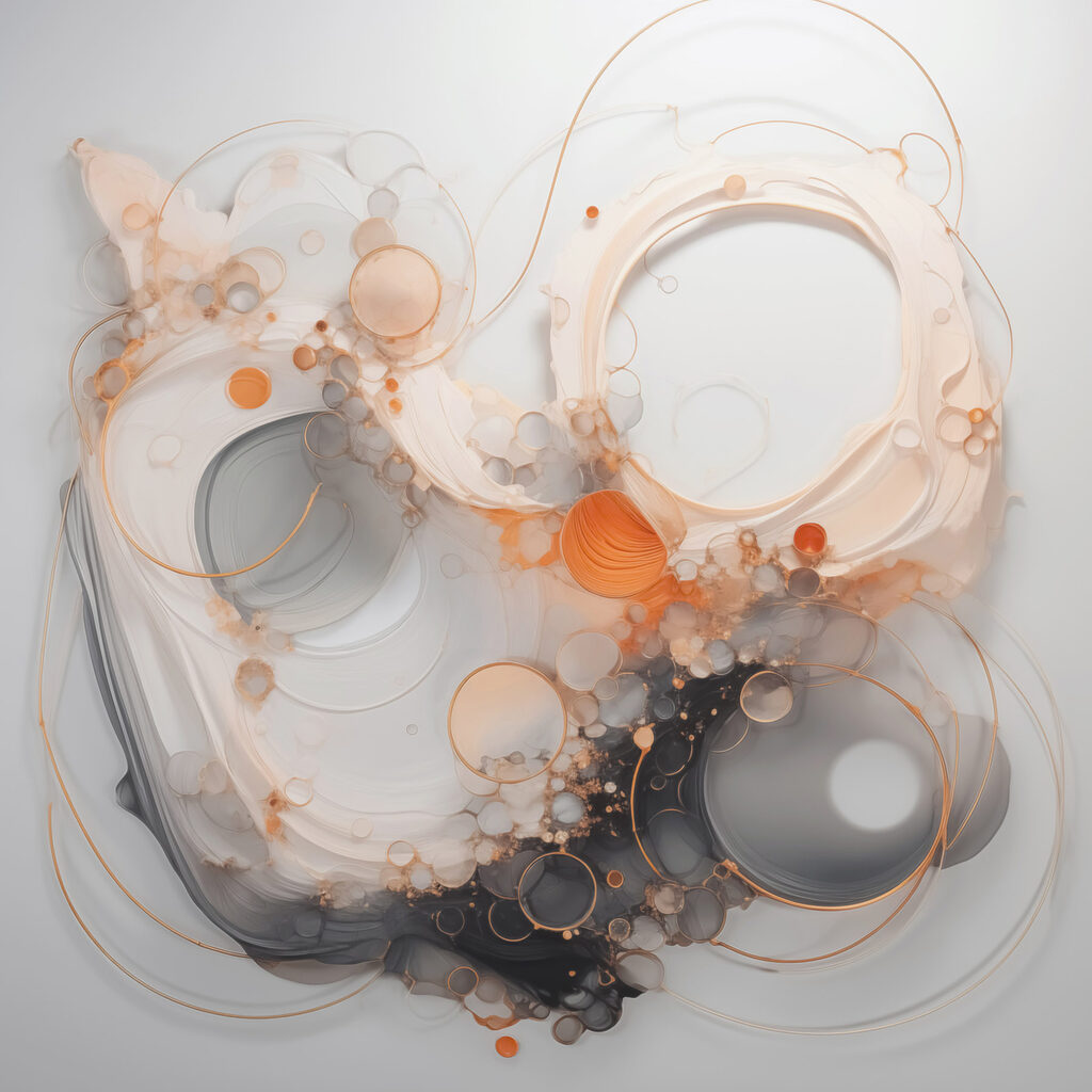 Fluid forms in subtle hues Fluid forms in subtle hues