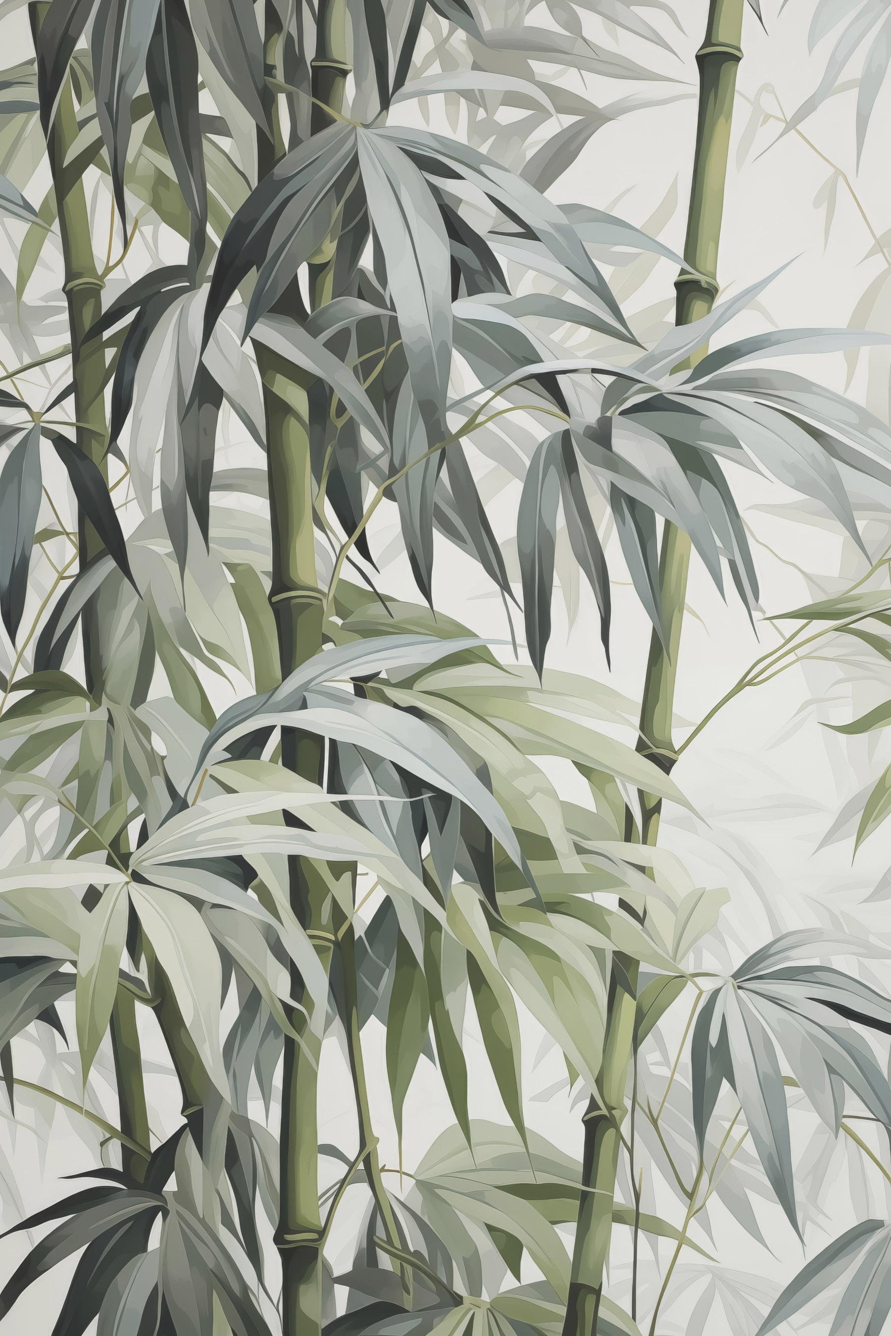 Vibrant bamboo foliage in harmony Vibrant bamboo foliage in harmony