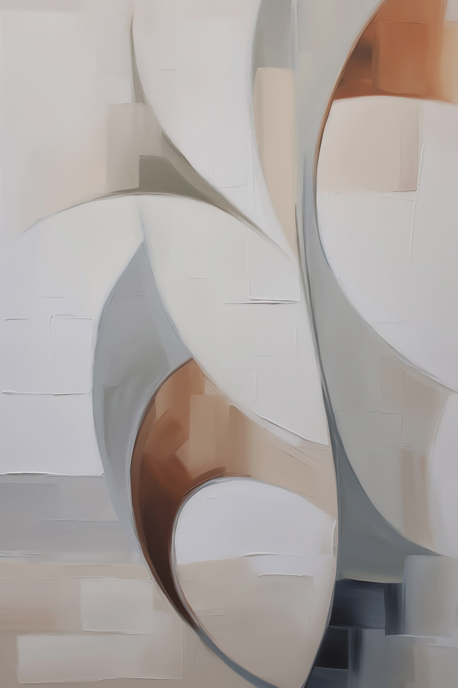 White and brown art