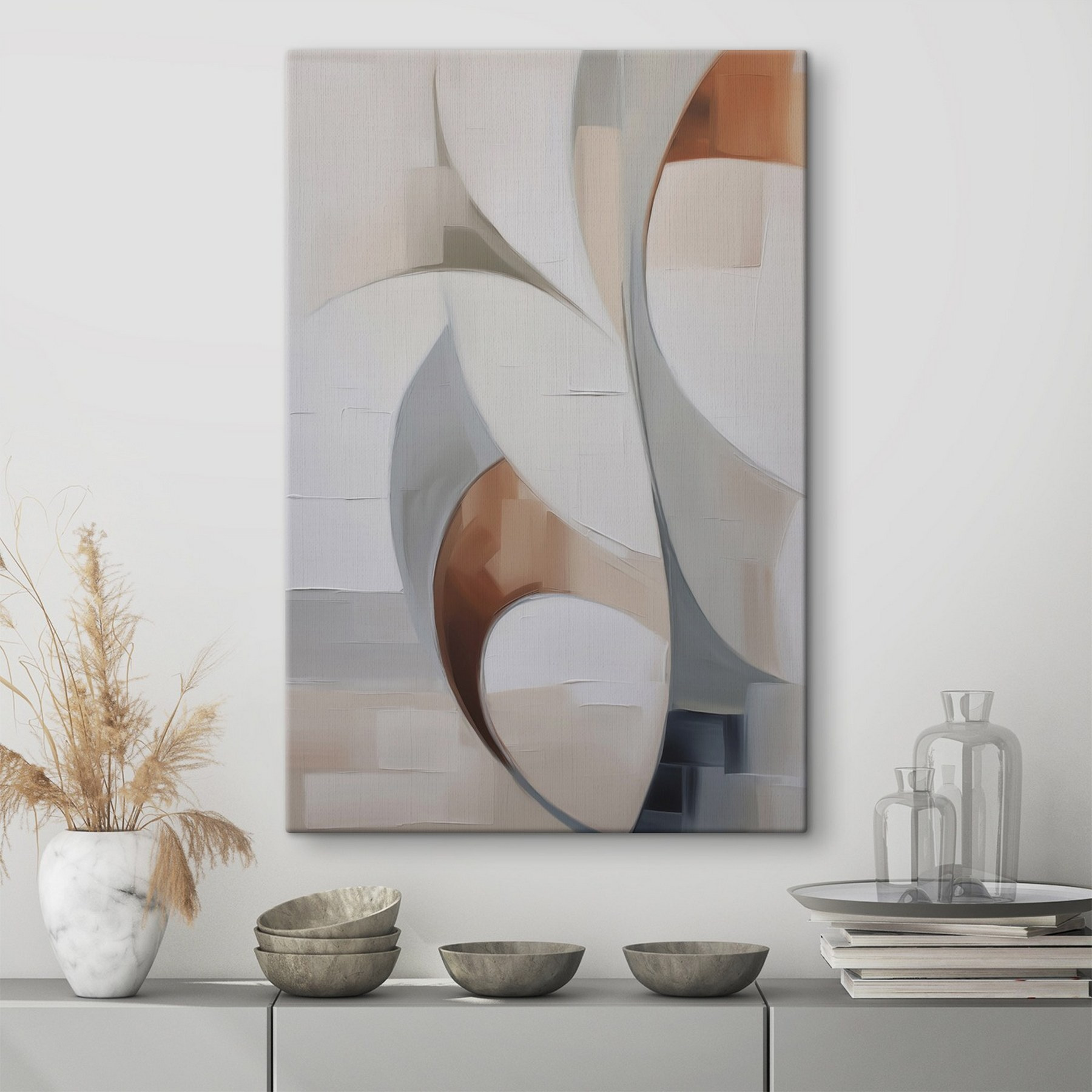 White and brown art