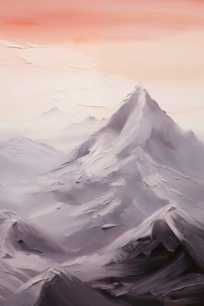 Mountain range with snow Mountain range with snow
