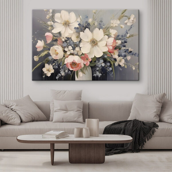 Painting of flowers in a vase