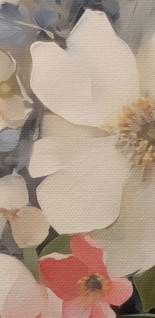 Painting of flowers in a vase