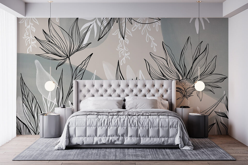 Drawing of flowers and leaves