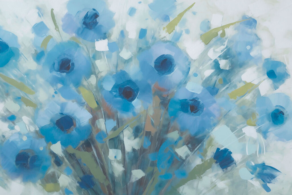 Pittura di fiori blu Pittura di fiori blu