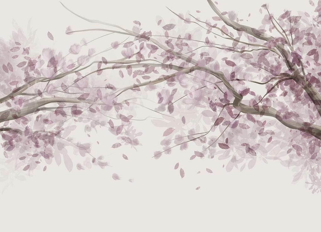 Albero con foglie viola Albero con foglie viola