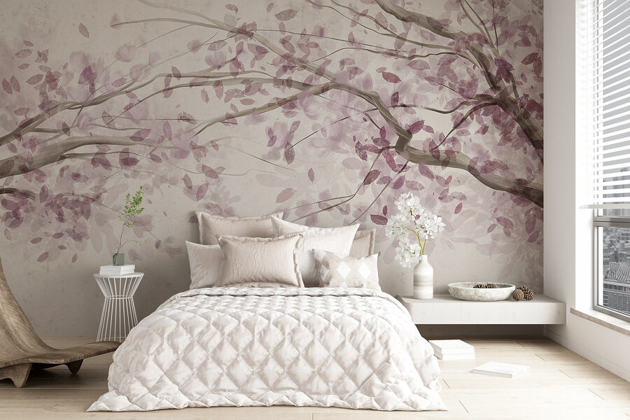 Albero con foglie viola