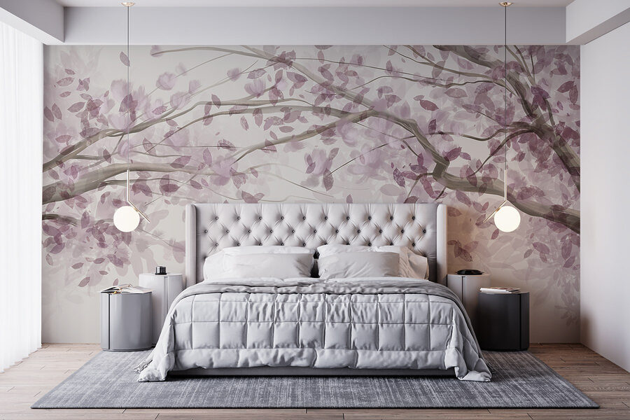 Albero con foglie viola