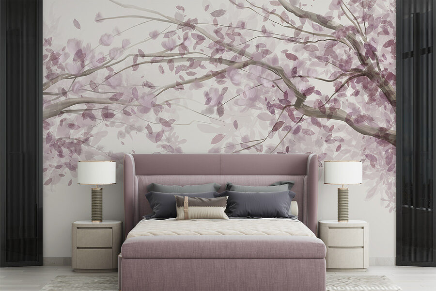 Albero con foglie viola