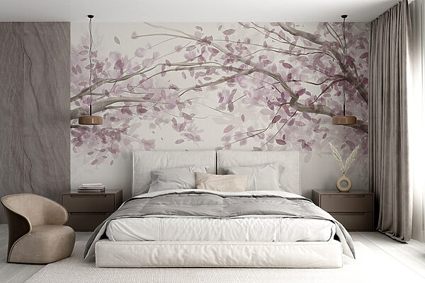 Albero con foglie viola Albero con foglie viola