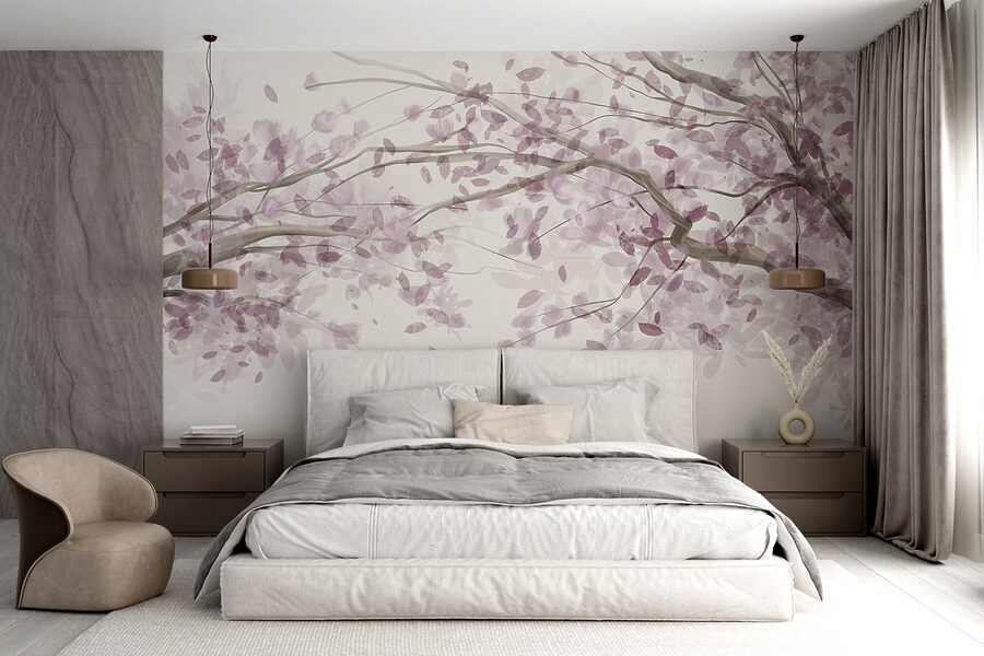 Albero con foglie viola